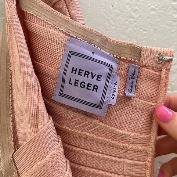 Herve Leger Pink Bandage Strapless Top - Picture 10 of 10